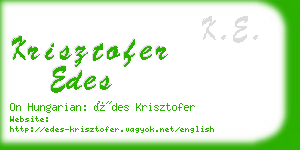 krisztofer edes business card